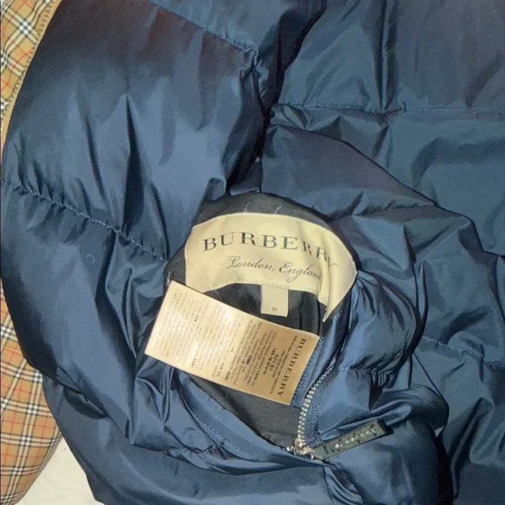 Burberry Tan Plaid Quilted Puffer Jacket - Picture 4 of 4